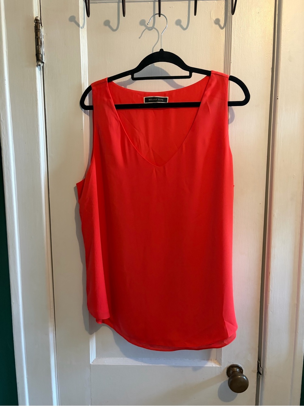 Sleeveless V-Neck Camisole in Vibrant Red
